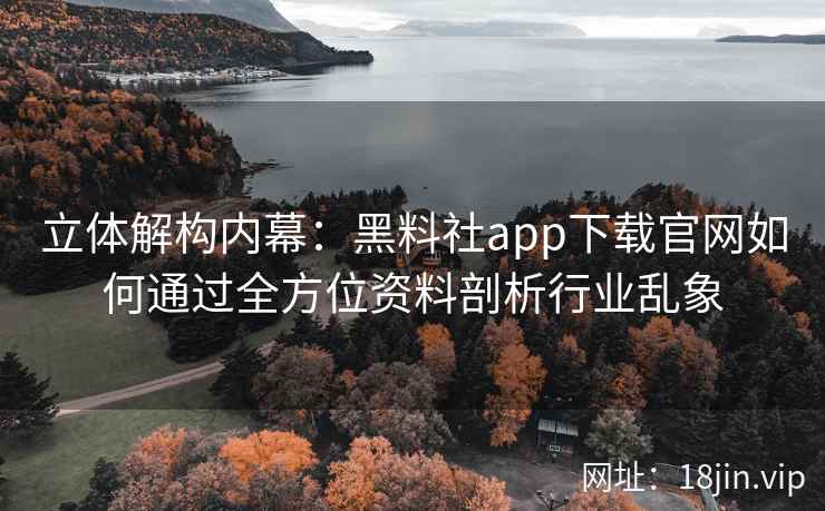 立体解构内幕：黑料社app下载官网如何通过全方位资料剖析行业乱象