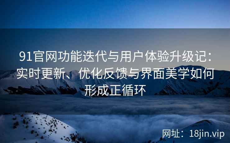 91官网功能迭代与用户体验升级记：实时更新、优化反馈与界面美学如何形成正循环