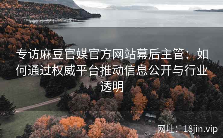 专访麻豆官媒官方网站幕后主管：如何通过权威平台推动信息公开与行业透明