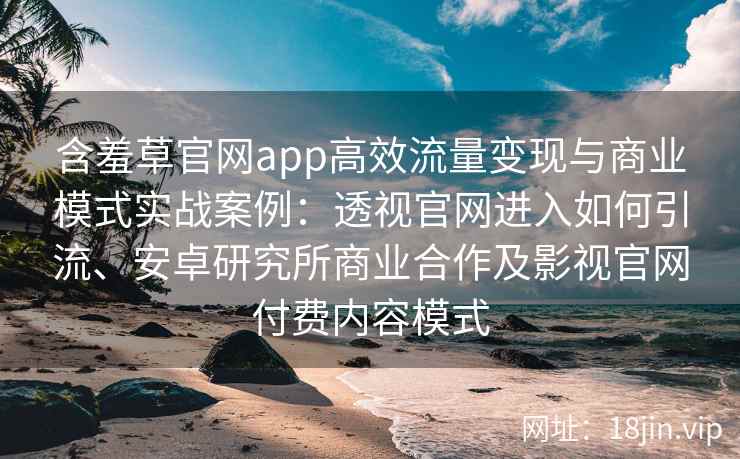 含羞草官网app高效流量变现与商业模式实战案例：透视官网进入如何引流、安卓研究所商业合作及影视官网付费内容模式